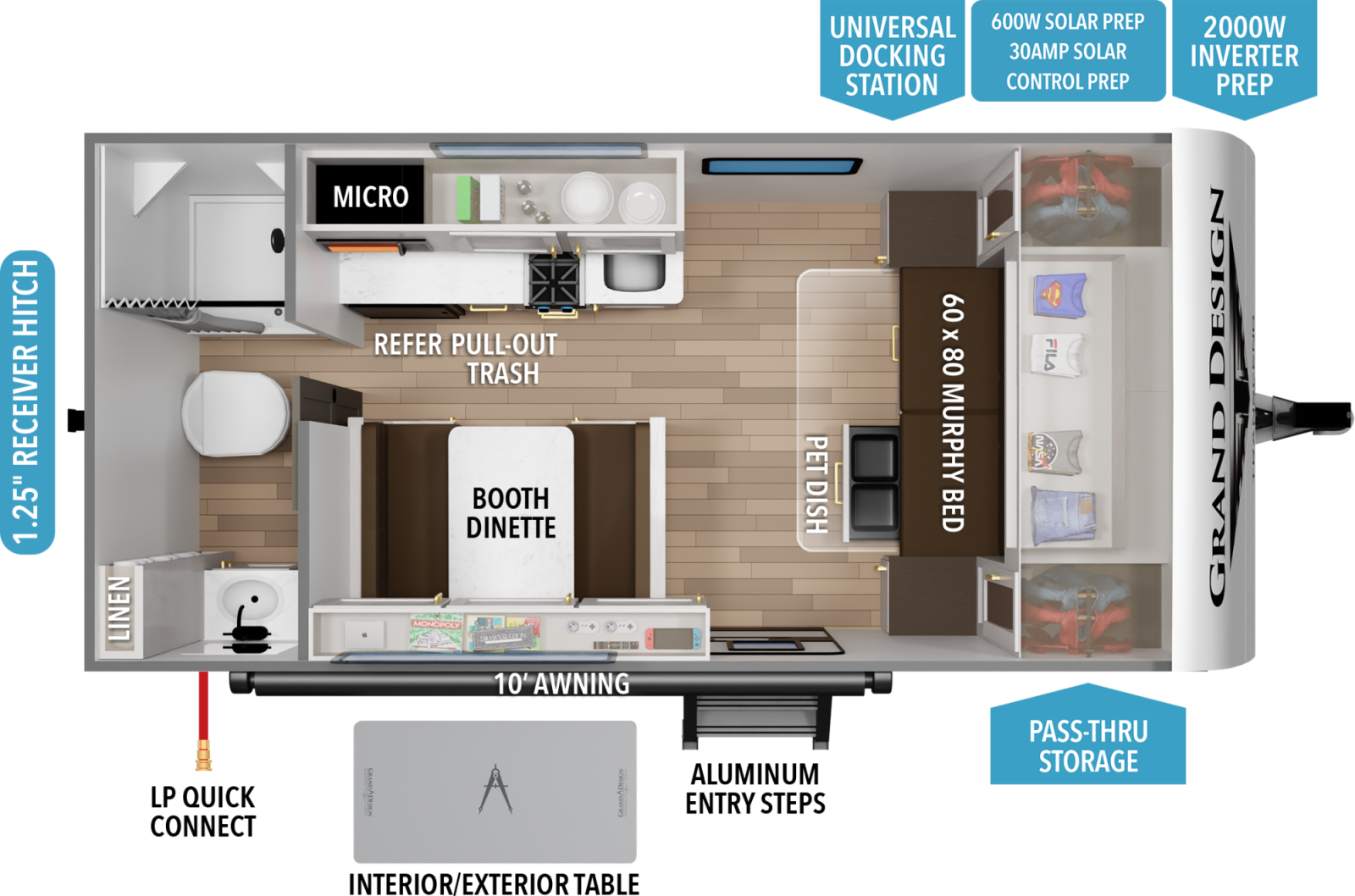 2025 Grand Design Transcend 151RB floorplan