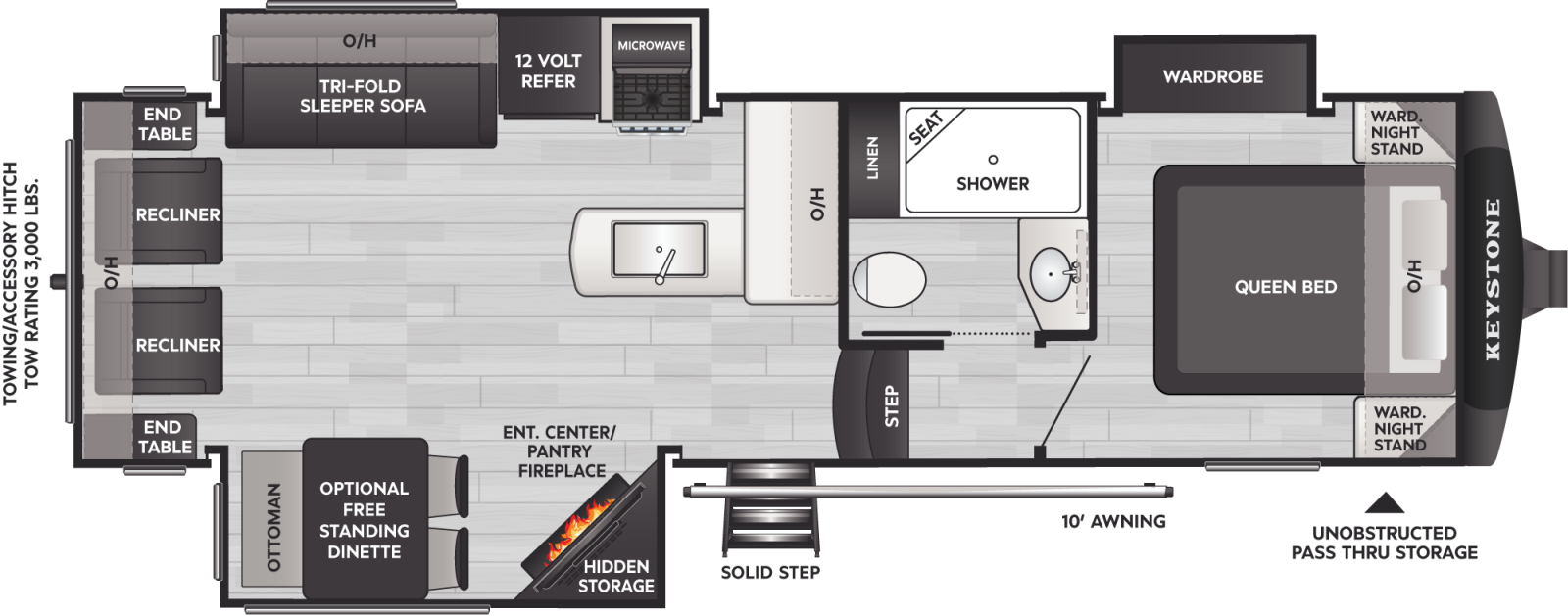 2024 Keystone RV Cougar 27SGS floorplan