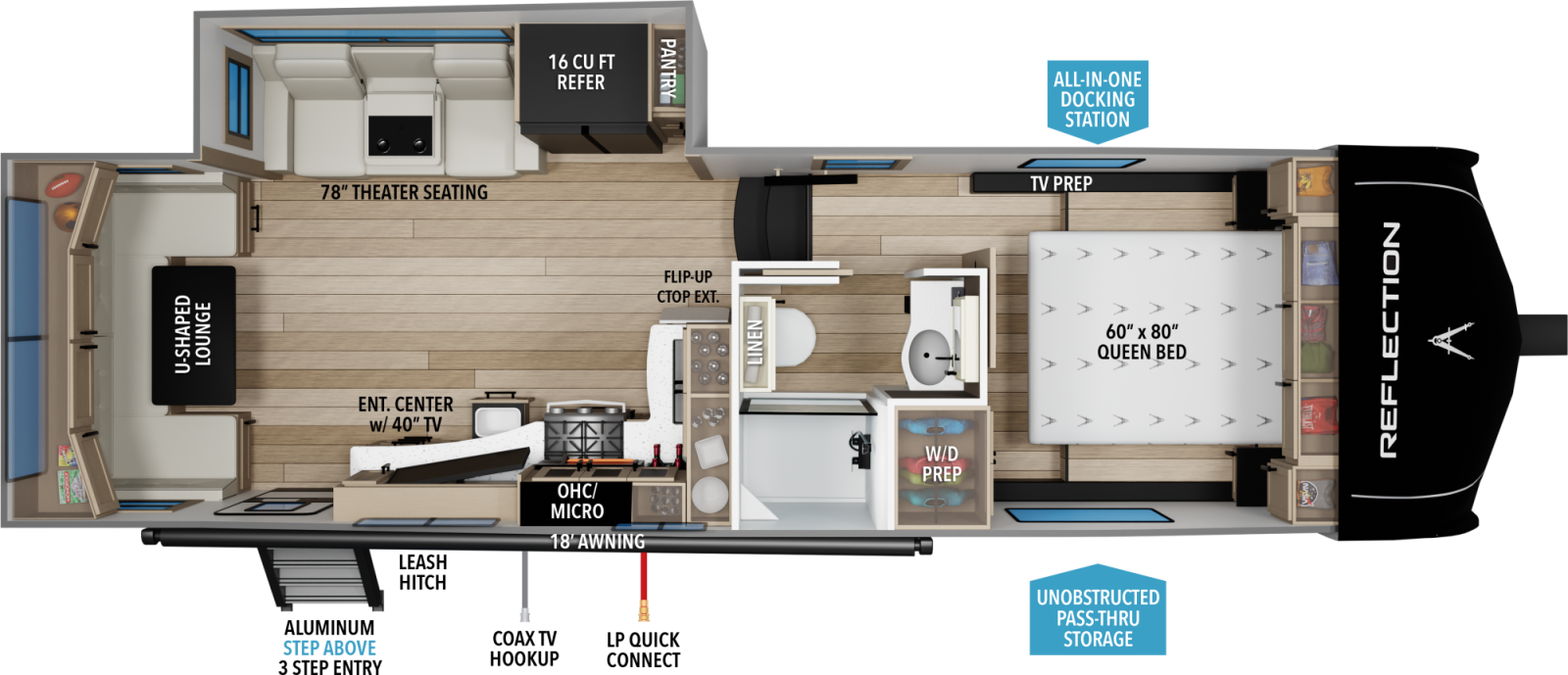 2025 Grand Design Reflection 260RD floorplan