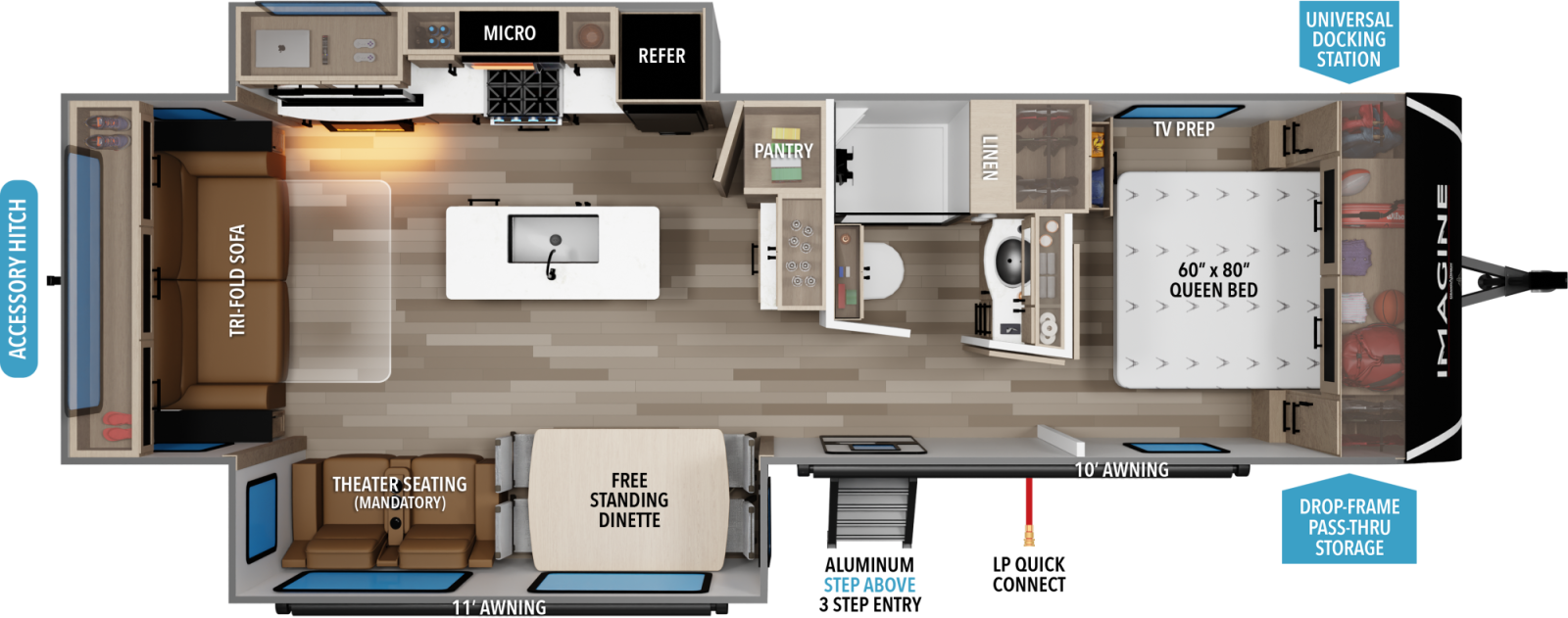 2027 Grand Design Imagine 2970RL floorplan