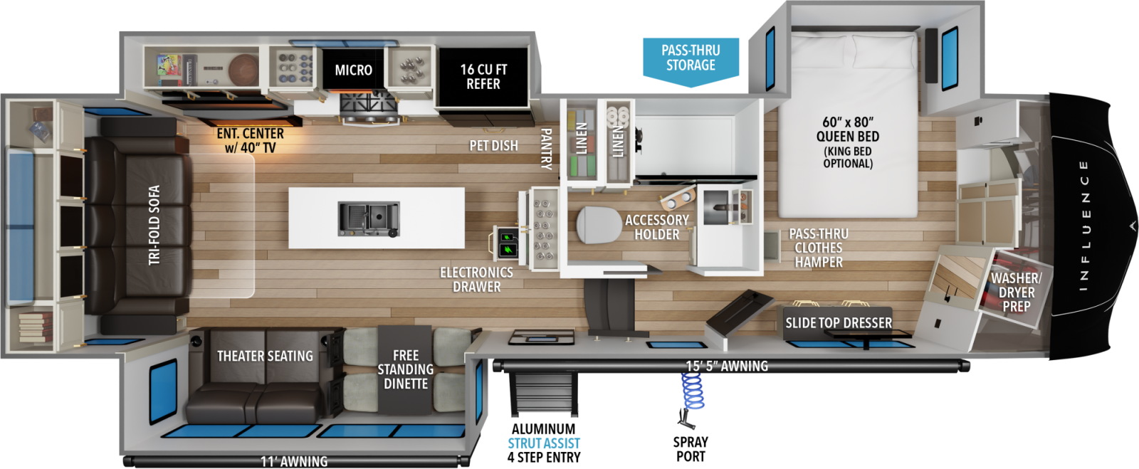 2027 Grand Design Solitude Influence 3003RL floorplan