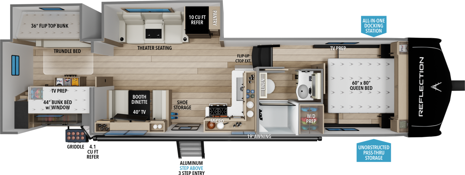 2027 Grand Design Reflection 32BH floorplan