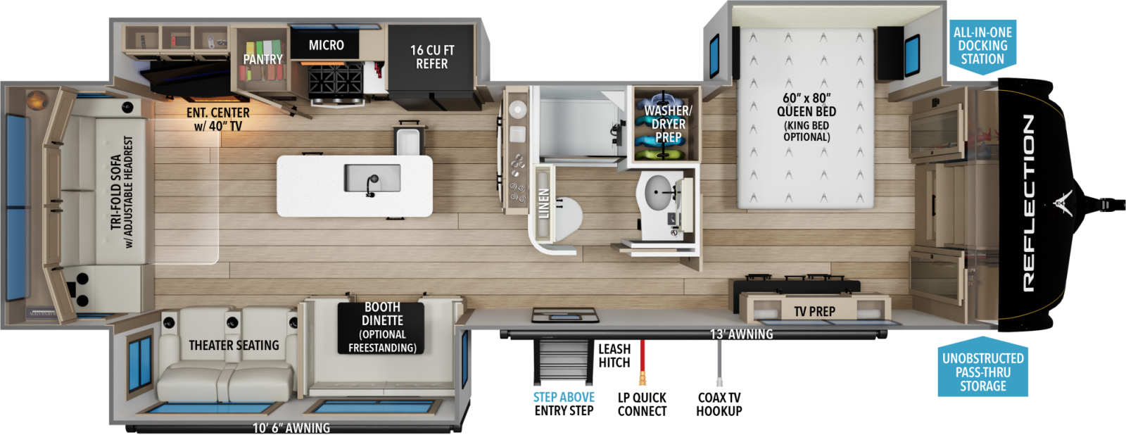 2027 Grand Design Reflection 345RLTS floorplan