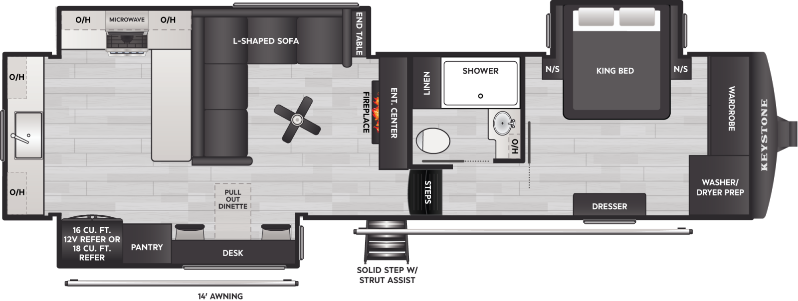2027 Keystone RV High Country Montana 300RK floorplan