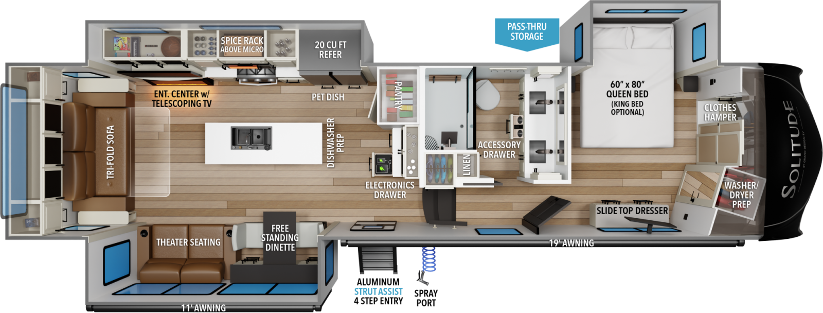 2027 Grand Design Solitude 370DV floorplan