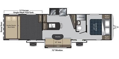 2022 Keystone RV Passport 221BH floorplan