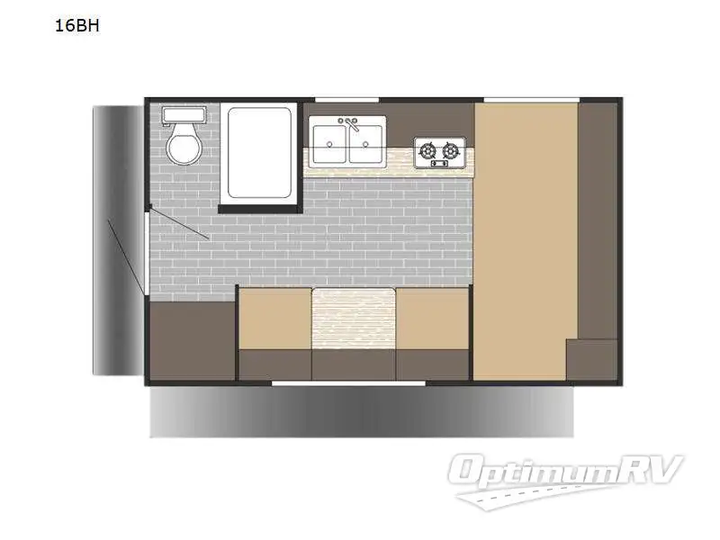 2027 Sunset Park RV Sunlite 16BH Sunlite - white/red floorplan