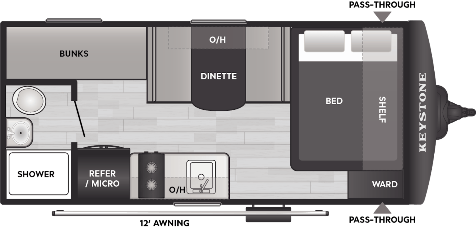 2025 Forest River RV Puma 16BHX floorplan