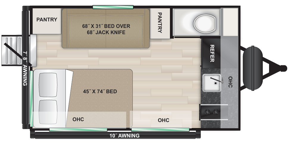 2027 Modern Buggy RV HOPPER HOP1 - TRAVEL TRAILER floorplan