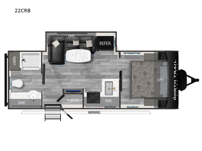 2023 Heartland Northtrail 22CRB floorplan