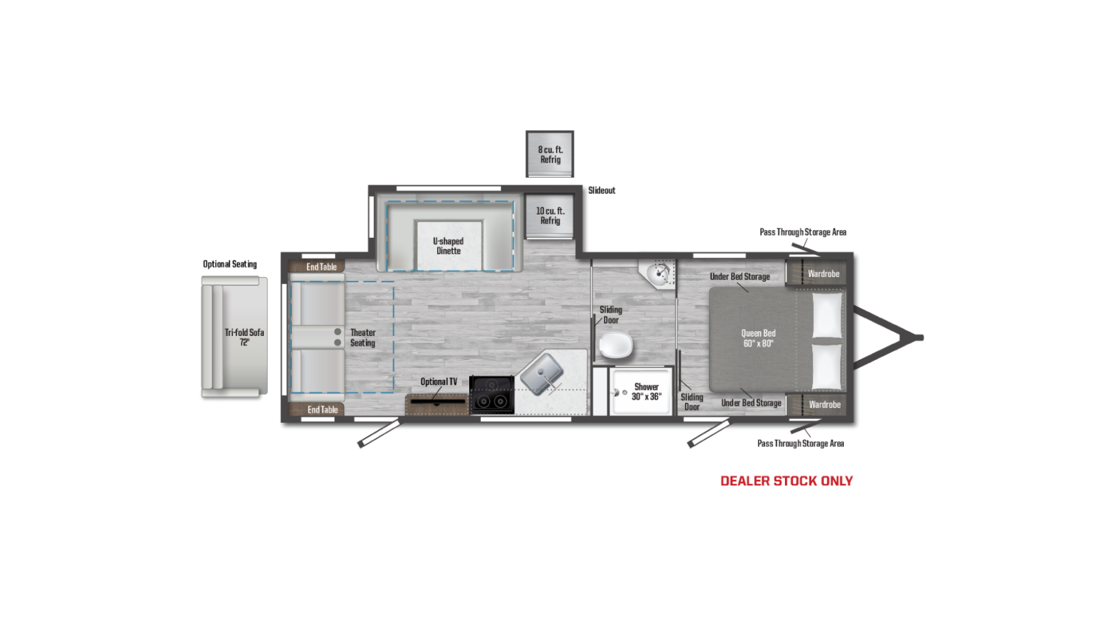 2018 Grand Design Reflection 26RL floorplan