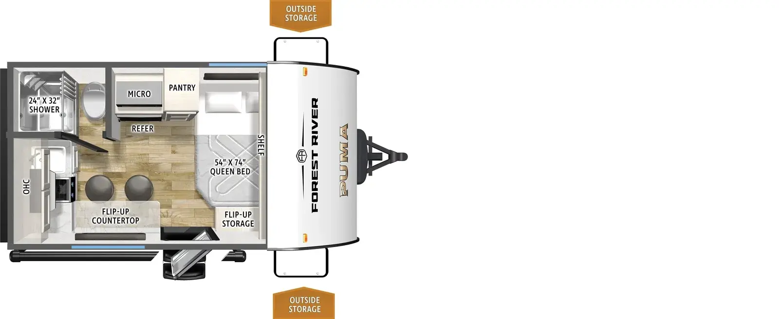 2026 Forest River RV Puma Camping Edition 120RKCE floorplan