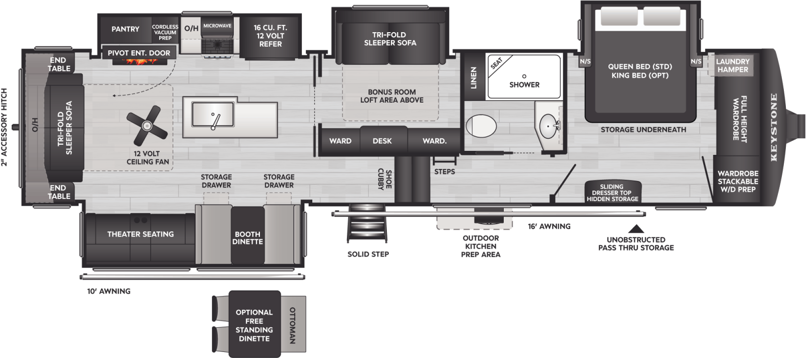 2027 Keystone RV Cougar 360MBI floorplan