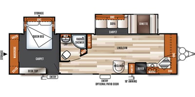 2017 Forest River RV Salem 29FKBS - TRAVEL TRAILER floorplan