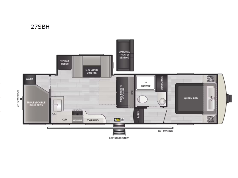 2025 Keystone RV Arcadia 27SBH floorplan