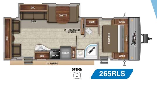 2020 Jayco Jayflight 265RLS floorplan