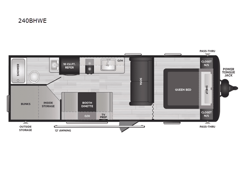 2024 Keystone RV Hideout 240BHWE floorplan