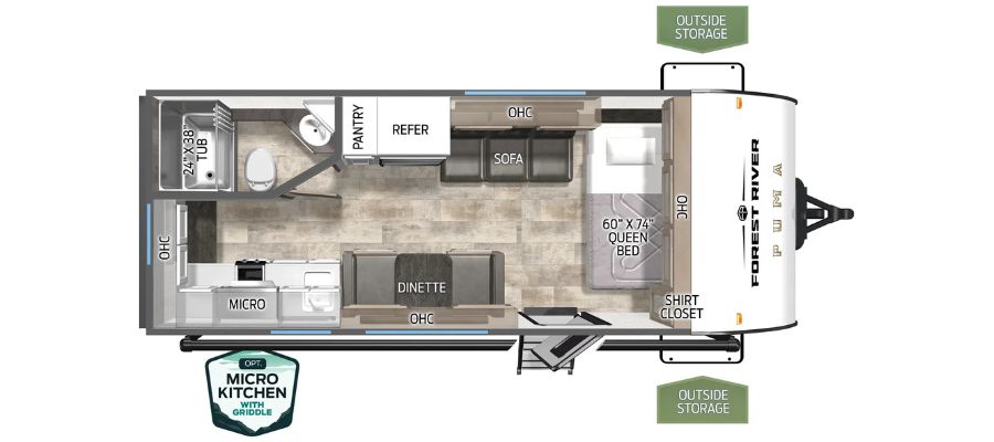 2024 Forest River RV Puma 18RKX floorplan