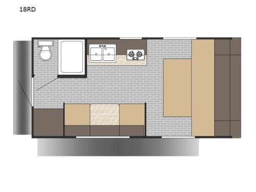 2027 Sunset Park RV Sunlite 18RD Sunlite - white/gray floorplan