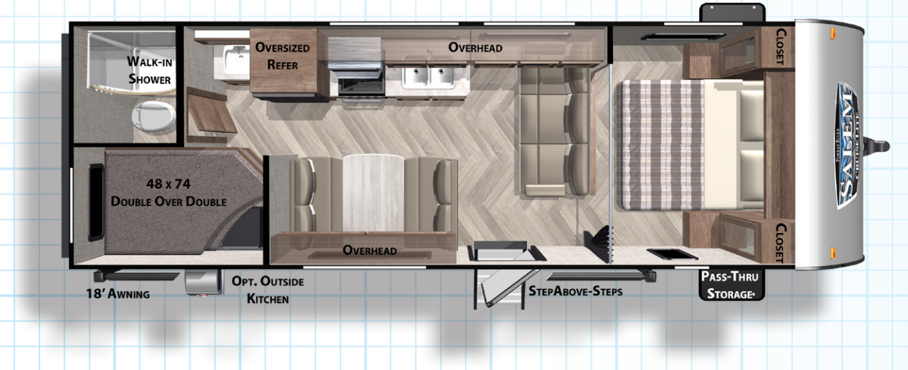 2021 Forest River RV Salem 261BHXL floorplan