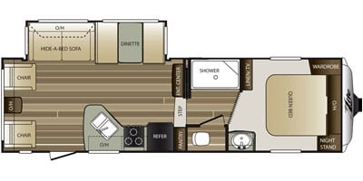 2018 Keystone RV Cougar 26RLS floorplan