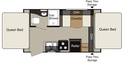 2016 Keystone RV Passport 145EXP floorplan