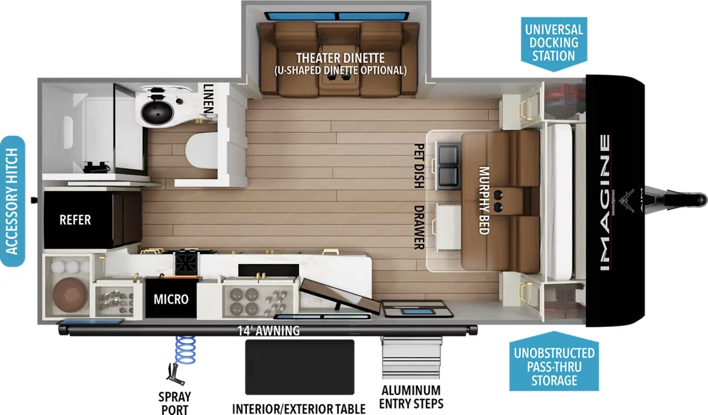 2027 Grand Design Imagine 17MKA floorplan