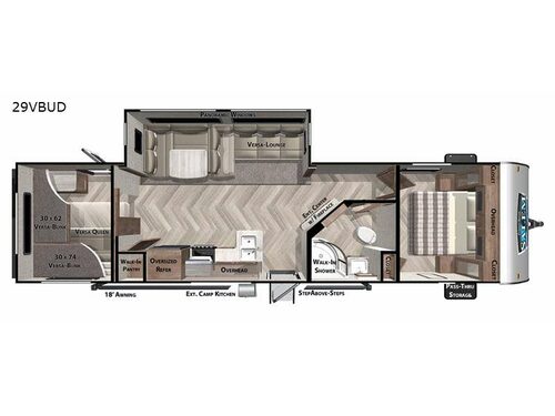 2021 Forest River RV Salem 29VBUD floorplan