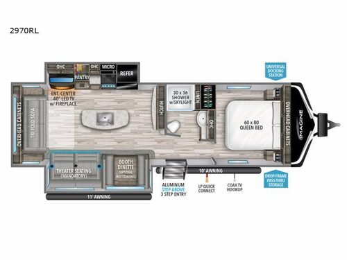2022 Grand Design Imagine 2970RL floorplan