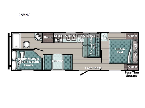 2023 Gulf Stream RV Ameri-Lite Ultra Lite 26BHG floorplan