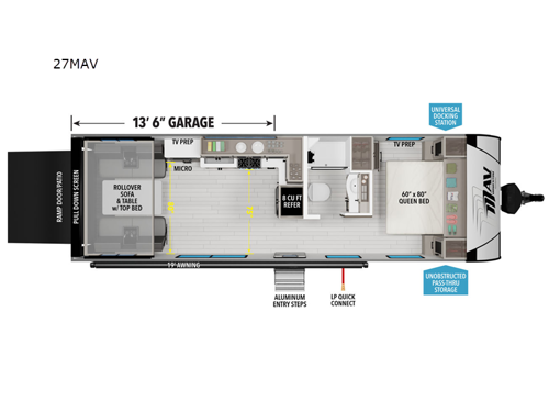 2026 Grand Design Momentum MAV 27MAV floorplan