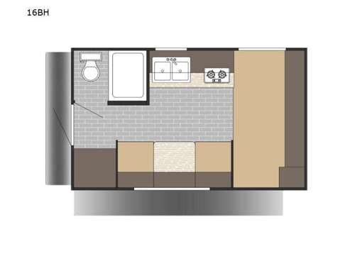 2026 Sunset Park RV Sun Lite 16BH floorplan