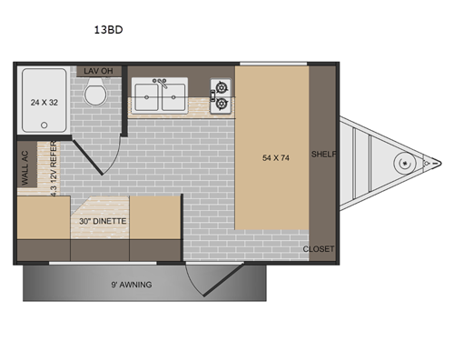 2026 Sunset Park RV Sun Lite LTD 13BD floorplan