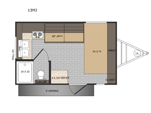2026 Sunset Park RV Sun Lite LTD 13MJ floorplan