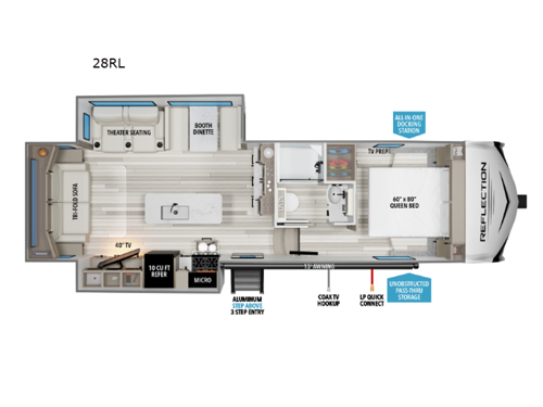 2026 Grand Design Reflection 100 Series 28RL floorplan