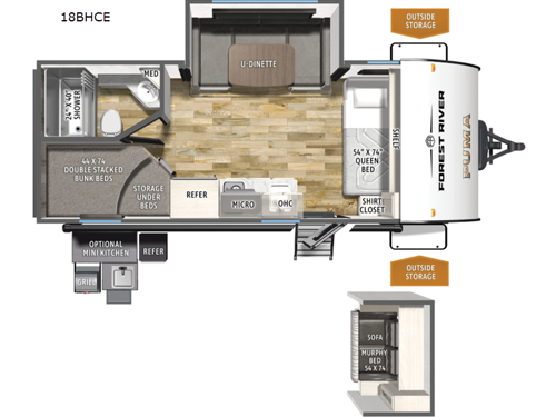 2027 Forest River RV Puma Camping Edition 18BHCE floorplan