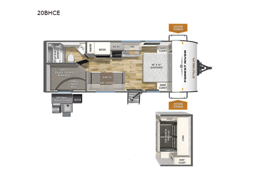 2027 Forest River RV Puma Camping Edition 20BHCE floorplan