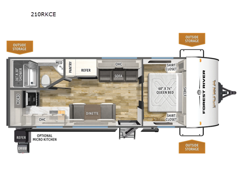 2027 Forest River RV Puma Camping Edition 210RKCE floorplan