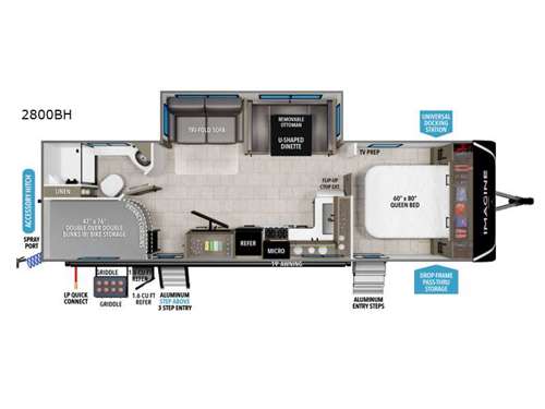 2026 Grand Design Imagine 2800BH floorplan