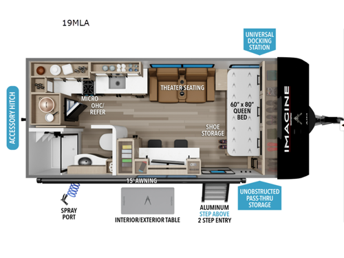 2026 Grand Design Imagine AIM 19MLA floorplan
