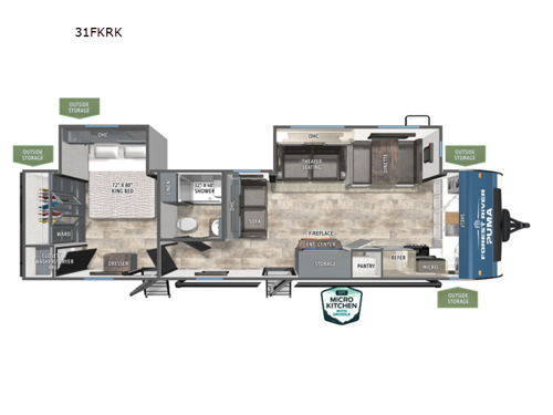 2027 Forest River RV Puma 31FKRK floorplan