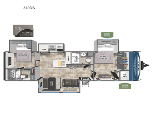 2027 Forest River RV Puma 340DB floorplan