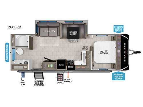 2026 Grand Design Imagine 2600RB floorplan