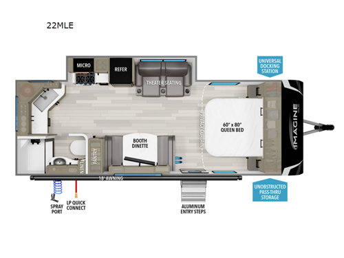 2026 Grand Design Imagine XLS 22MLE floorplan