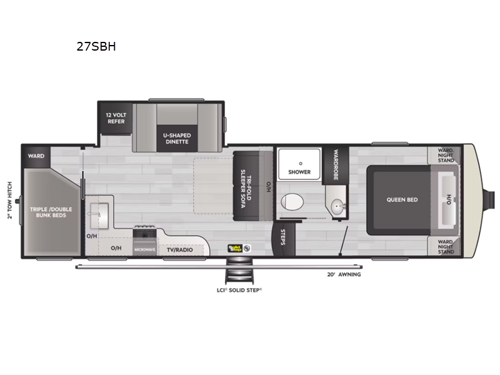 2025 Keystone RV Arcadia Select 27SBH floorplan